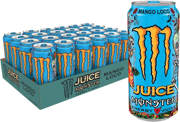 Monster Energy Juiced Mango Loco Energy Drink Mix of Exotic Juices 500 ml Soft Drink Sports Drink Pack of 24