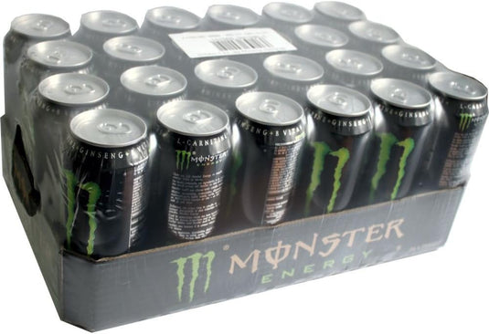 Monster Energy - Cafeïnehoudende energiedrank met klassieke energiesmaak - in praktische wegwerpblikjes (24 x 500 ml) 