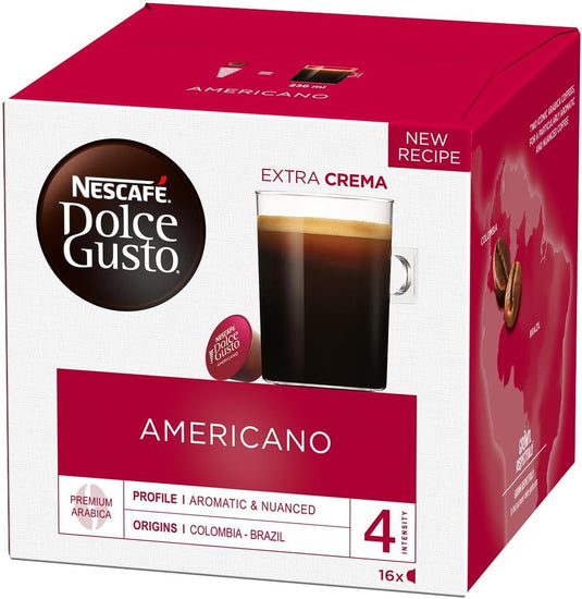 Americano  DOLCE GUSTO 16 CAPS. Sweet aromatic and Nuanced