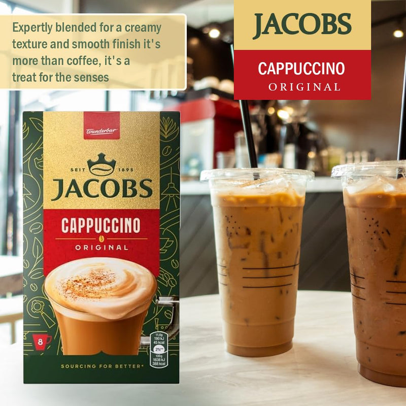 Load image into Gallery viewer, Jacobs 3-in-1 Instant Coffee Liqueur Original Cappuccino |  Available in 1 Box &amp; 10 Boxes (80 Sticks)
