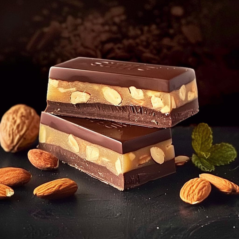 Load image into Gallery viewer, Premium Bajadera Diamond Chocolates with Finest Nut &amp; Almond Viennese Nougat – Kosher, Halal, and Vegan Certified Bajadera Chocolates – Multipack Sizes (300 G, 6 PCS)
