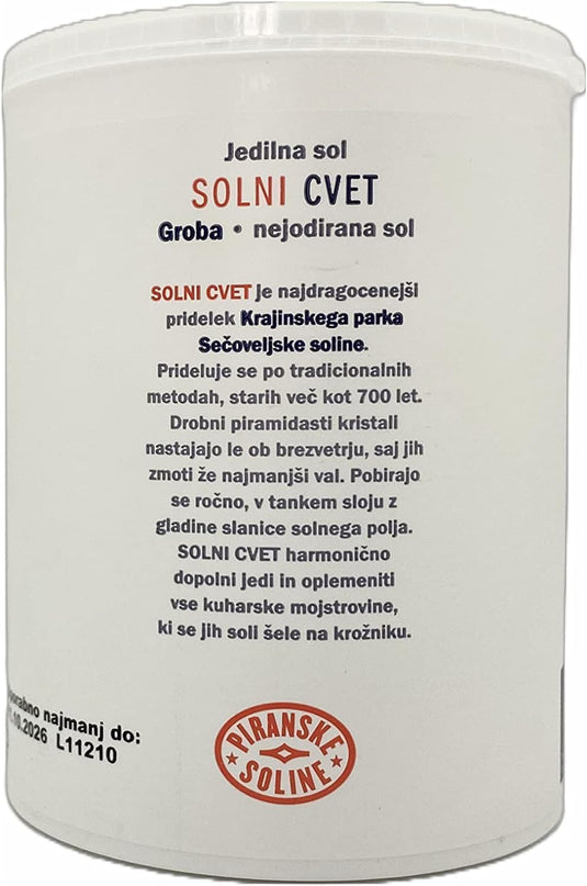 Solni Cvet - Salt Flower 250 g (Protected Designation of Origin) - pure organic and unrefined sea salt - good for cooking and table salt