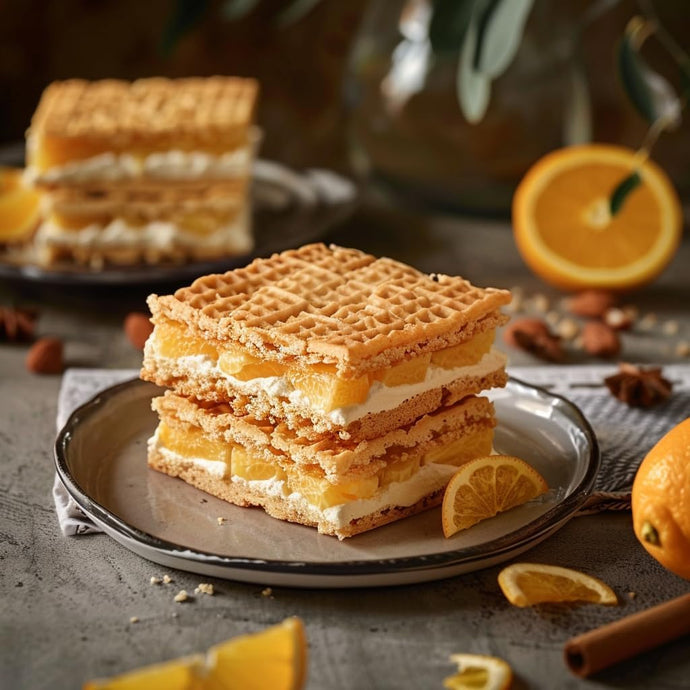 NAPOLITANKE KRAS Premium Waffles - Premium Waffle Biscuits with Delicious Milk, Chocolate Cream, Hazelnut, Lemon and Orange Fillings - Various Sizes (420 g Chocolate & Cream, 4 Pieces)