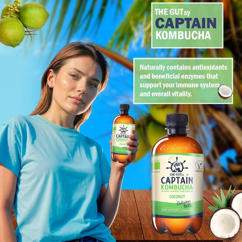 Load image into Gallery viewer, Captain Kombucha Coconut Summer Beach, 12 x 400 ml
