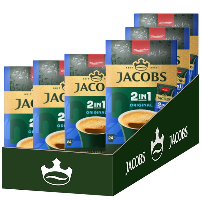 Jacobs 2-in-1, instant coffee powder, 24 sticks/sachets, 297.6 g