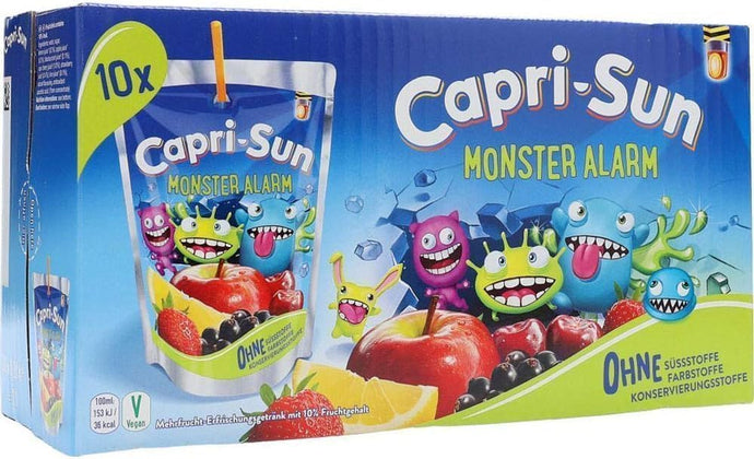 Capri-Sun MONSTER ALARM 10x200ml - Multivitamin Juice - No artificial colors or preservatives - Easy to open - Fun Fairy Edition 20cl (10 pieces)