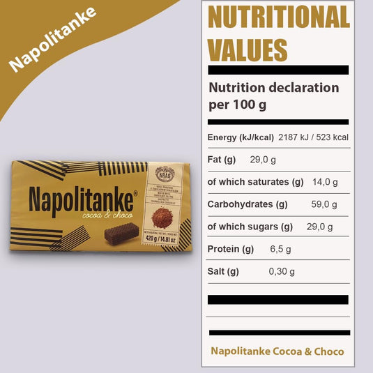 NAPOLITANKE KRAS Premium Wafers - Premium Wafers Biscuits met heerlijke melk, chocolade crème, hazelnoot, citroen en sinaasappel vullingen - Meerdere maten (4x420g) 