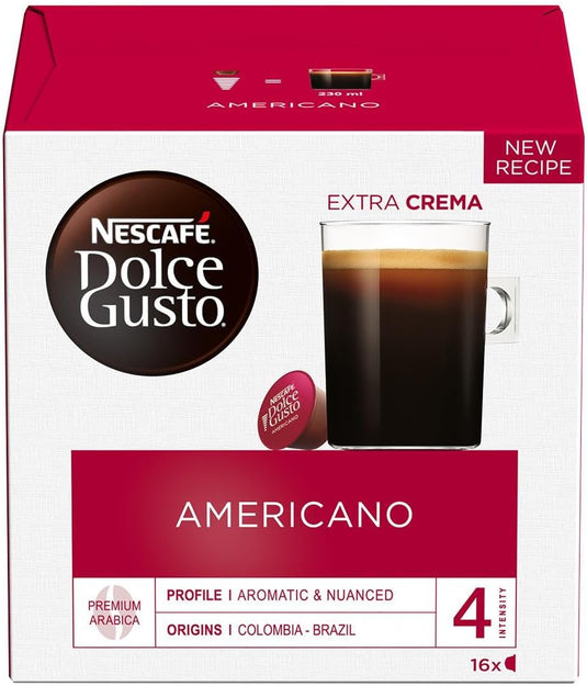 Americano  DOLCE GUSTO 16 CAPS. Sweet aromatic and Nuanced