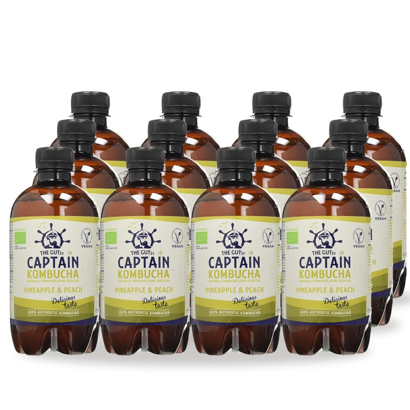 Load image into Gallery viewer, Captain Kombucha - Pineapple Peach Splash - 12 x 400 mililitres
