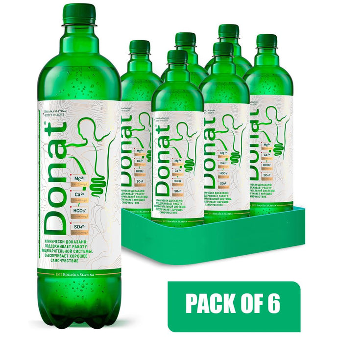 Natuurlijk Magnesiumwater - 1000mg Magnesium in 1000ml ''Donat Mg'' Bulkverpakking 6x1L