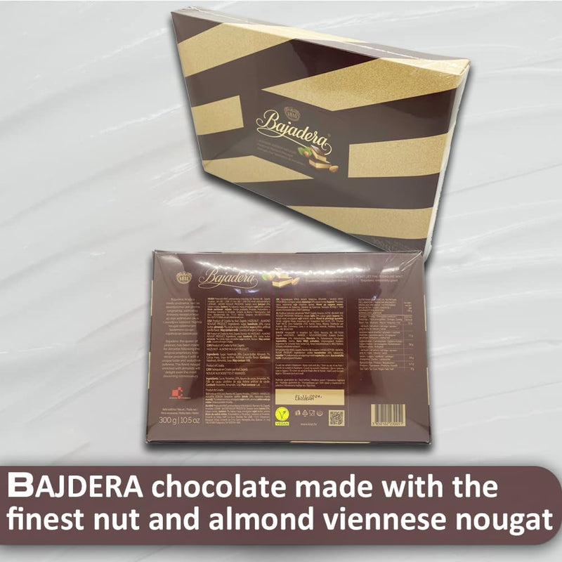 Afbeelding laden in Galerijviewer, Premium Bajadera Diamond Chocolates met de beste noten- en amandel-Weense nougat – Kosher, halal en veganistisch gecertificeerde Bajadera Chocolates – Multipack-formaten (300 G, 1 STUKS) 
