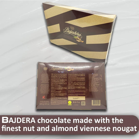 Premium Bajadera Diamond Chocolates met de beste noten- en amandel-Weense nougat – Kosher, halal en veganistisch gecertificeerde Bajadera Chocolates – Multipack-formaten (300 G, 1 STUKS) 