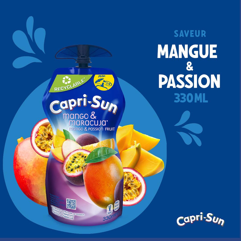 Load image into Gallery viewer, CAPRI - SUN Mango &amp; Maracuja 330ml Pouches - Exotic Fruit Juice (15 Pack)
