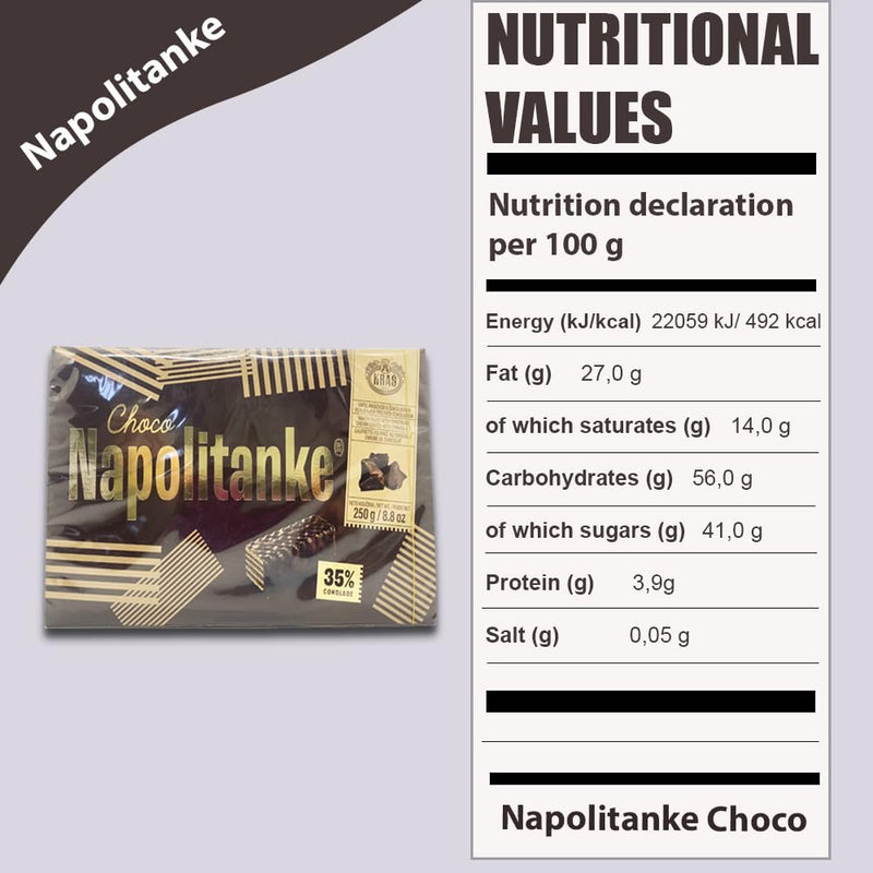 Load image into Gallery viewer, NAPOLITANKE KRAS Premium Waffles - Premium Waffle Biscuits with Delicious Milk, Chocolate Cream, Hazelnut, Lemon and Orange Fillings - Various Sizes (500 g, 6 Pieces)
