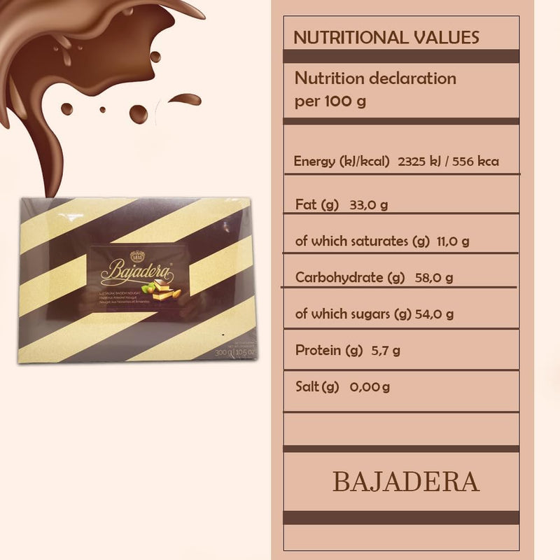 Afbeelding laden in Galerijviewer, Premium Bajadera Diamond Chocolates met de beste noten- en amandel-Weense nougat – Kosher, halal en veganistisch gecertificeerde Bajadera Chocolates – Multipack-formaten (300 G, 12 stuks) 
