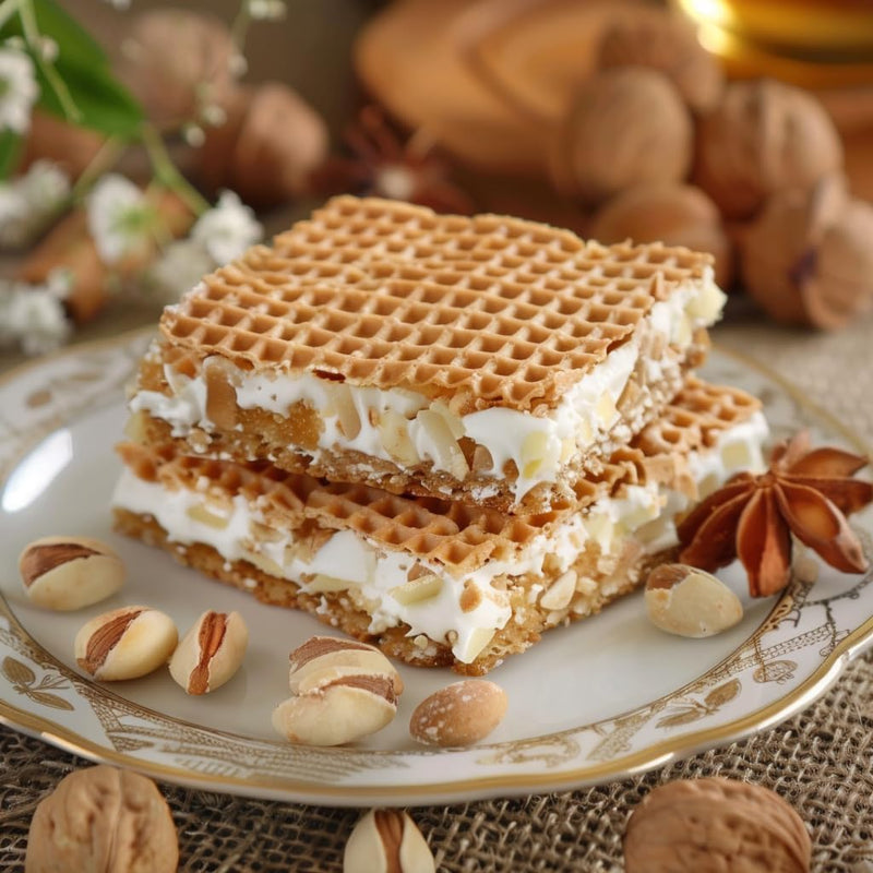 Load image into Gallery viewer, NAPOLITANKE KRAS Premium Waffles - Premium Waffle Biscuits with Delicious Milk, Chocolate Cream, Hazelnut, Lemon and Orange Fillings - Various Sizes (840 g Hazelnut, 2 Pieces)
