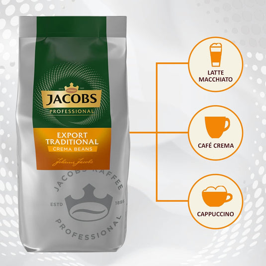 Jacobs Professional Export Traditional 1 kg – Ground Filter Coffee – Rich, Spicy Aroma & Full‑Bodied Taste