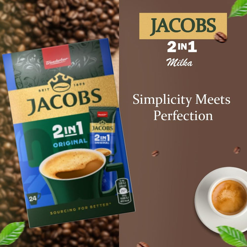 Load image into Gallery viewer, JACOBS 2-in-1 Instant Coffee Powder – Smooth Coffee Mix with Creamer, No Added Sugar – 24 Sticks (297.6g) | Available in 144 Sticks (6 Boxes)
