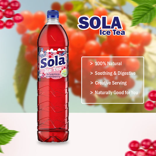 SOLA de echte smaak - Gemaakt met echte ingrediënten en met geperste smaak (cranberry, 1,5 L) 