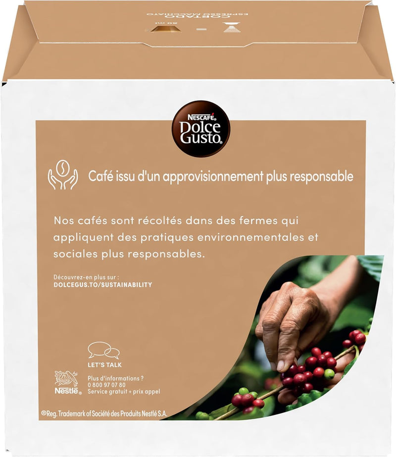 Load image into Gallery viewer, Cortado Espresso Macchiato DOLCE GUSTO 30CAPS. Powerful and roasty
