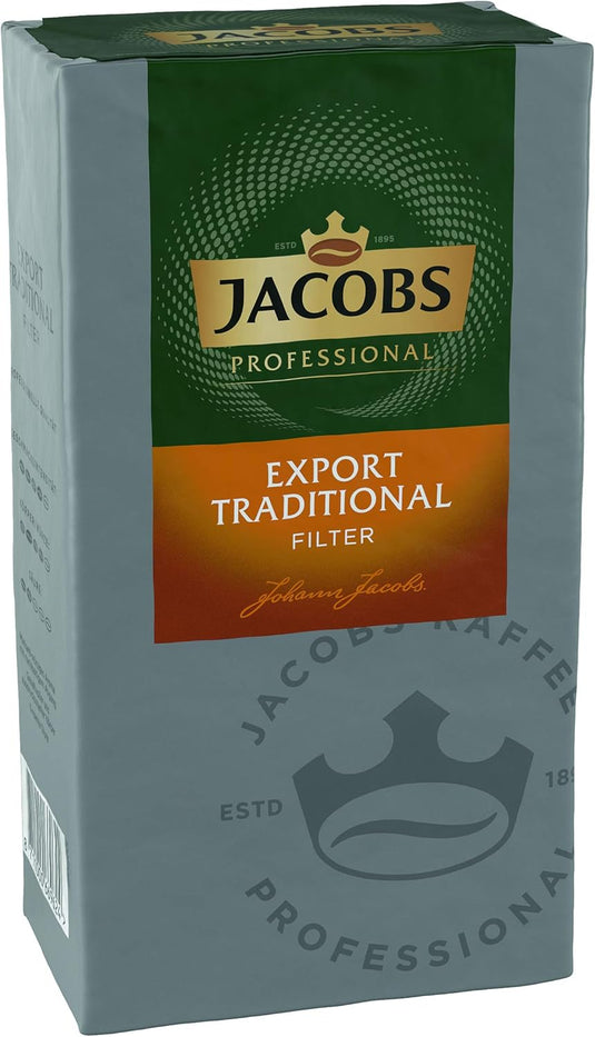 Jacobs Export Traditional Filter Ground Coffee 500 g – Rich Aromatic Blend, Balanced Flavor, Premium Filter Coffee