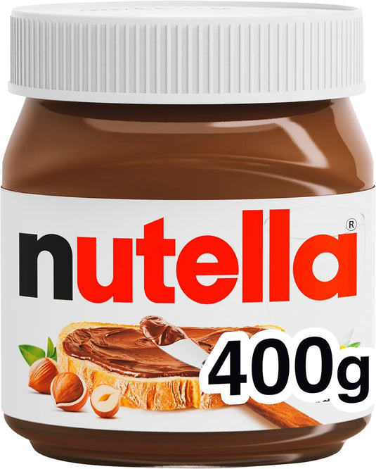 NUTELLA Chocolate Hazelnut Spread 400 g – Creamy Cocoa & Roasted Hazelnuts – Perfect for Breakfast, Baking & Desserts