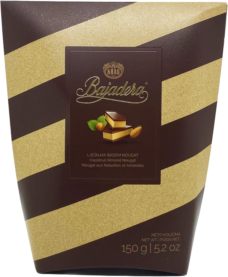 Afbeelding laden in Galerijviewer, Premium Bajadera Diamond Chocolates met de beste noten- en amandel-Weense nougat – Kosher, halal en veganistisch gecertificeerde Bajadera Chocolates – Multipack-formaten (150 G, 1 STUKS) 
