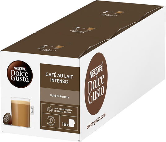 Café au Lait Intenso DOLCE GUSTO CAFE BUNDLE - 48CAPS.  Bold and nuanced