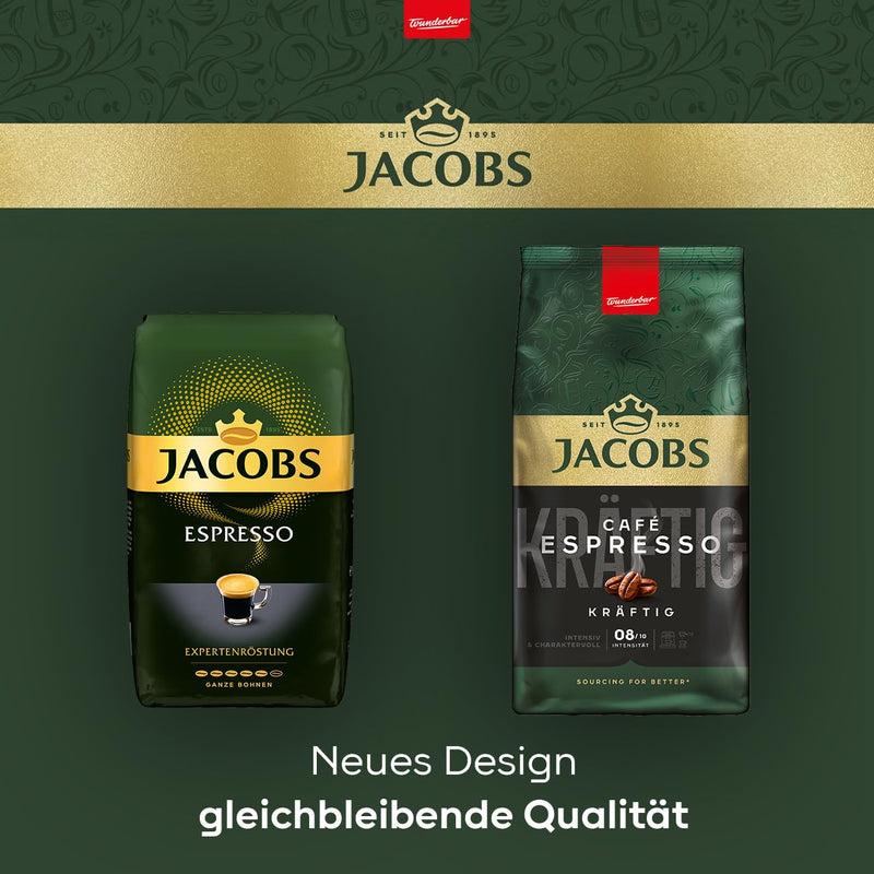 Load image into Gallery viewer, Jacobs Café Espresso Kräftig Coffee Beans 1 kg – Dark Roast Whole Bean Espresso Blend, Intense &amp; Full‑Bodied
