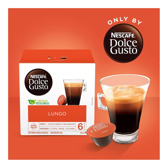 Lungo DOLCE GUSTO BUNDLE - 48CAPS. Balanced and roasty