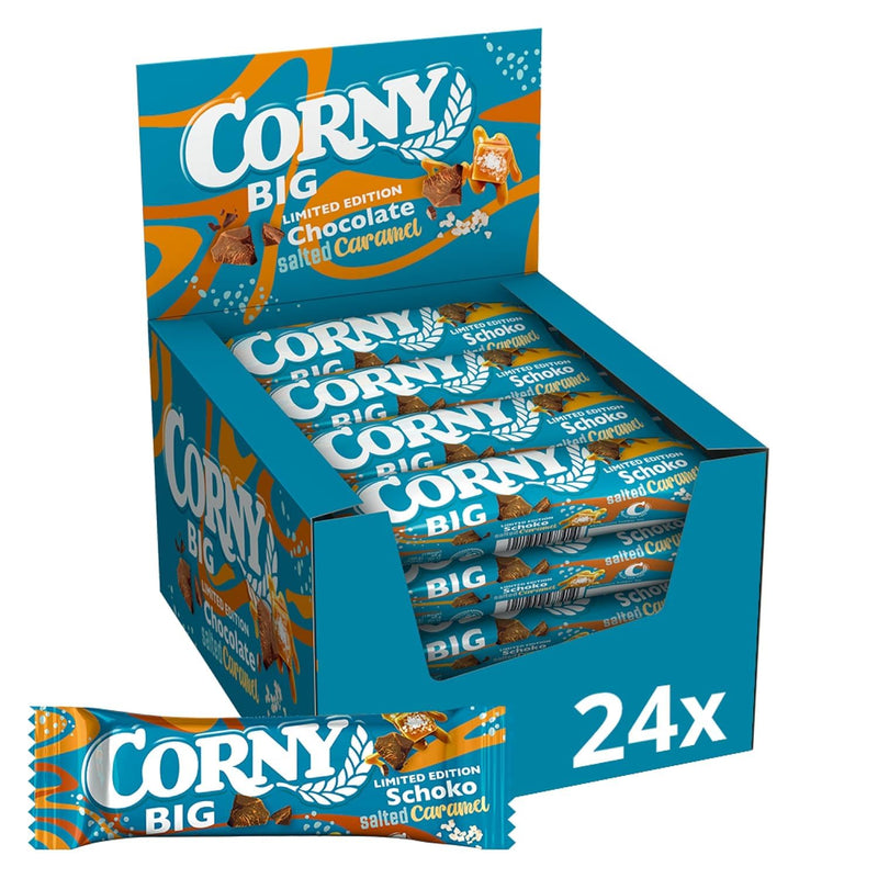갤러리 뷰어에 이미지 로드, CORNY BIG Salted Caramel 40 g Cereal Bars - 24 Pack
