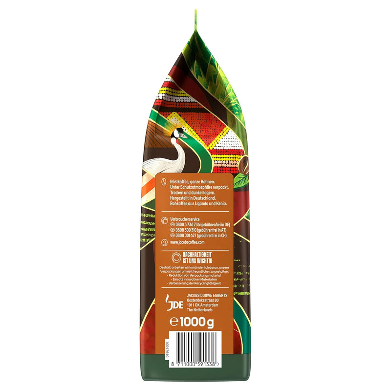 Load image into Gallery viewer, Jacobs Origins Uganda &amp; Kenya 1 kg – Whole Bean Coffee – African Blend with Spicy &amp; Fruity Notes, Medium Roast Beans
