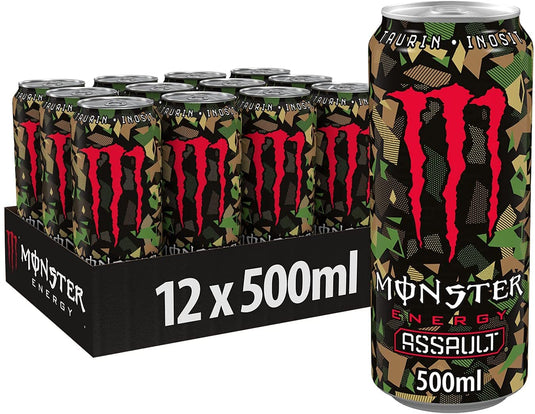 Monster Energy Assault, 500 ml, 12 stuks 