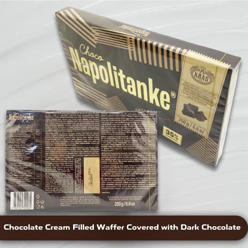 Load image into Gallery viewer, 3 PCS - 500G CHOCO NAPOLITANKE KRAS Premium Waffles - Premium Waffle Biscuits with Delicious Milk and Choco Fillings - Various Sizes (500 g, Pack of 3)
