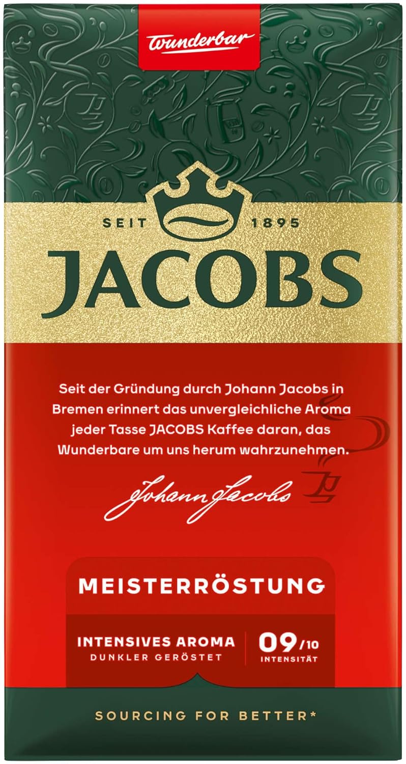 Load image into Gallery viewer, Jacobs Meister Röstung 500 g – Ground Coffee – Rich Aromatic Medium Dark Roast  12-Pack
