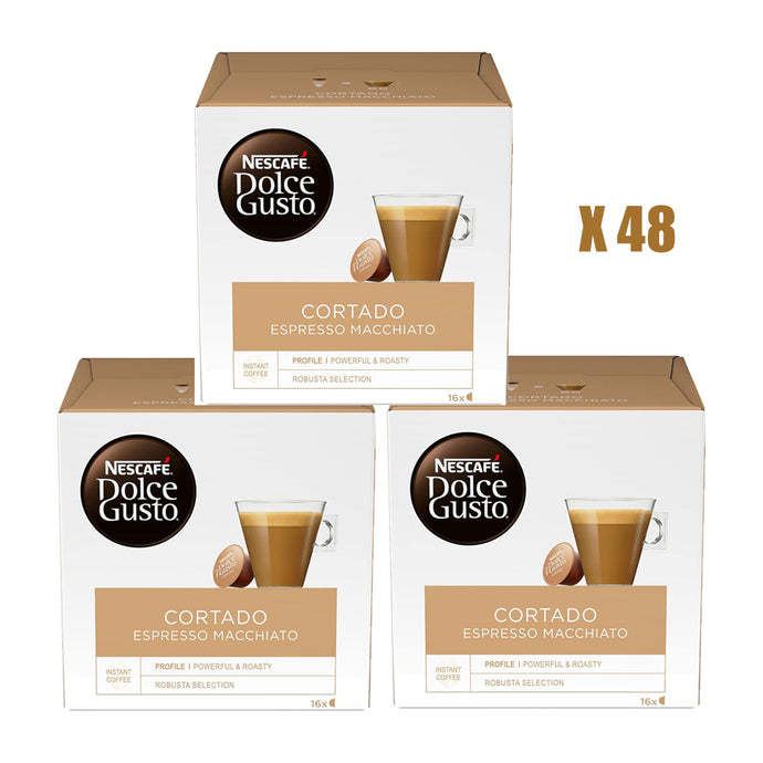Cortado Espresso Macchiato DOLCE GUSTO BUNDLE - 48CAPS. Powerful and roasty