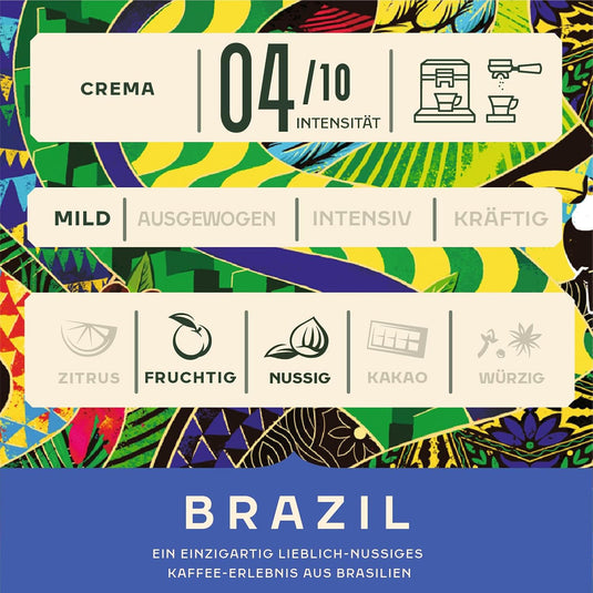 Jacobs Origins Brazil 1 kg – Premium Whole Bean Coffee – Balanced Roast, Nutty & Chocolate Notes, Ideal for Espresso & Filter