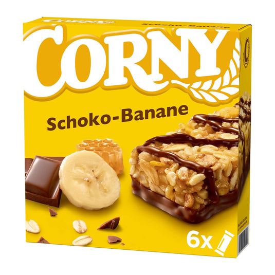 CORNY Milk Chocolate & Banana Cereal Bars 150 g (Pack of 10)