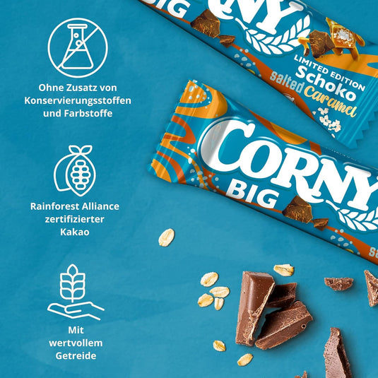 CORNY BIG Salted Caramel 40 g Cereal Bars - 24 Pack