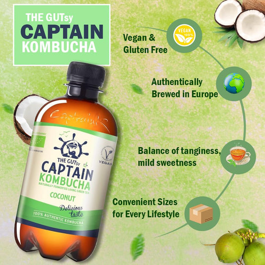 Captain Kombucha Coconut Summer Beach, 12 x 400 ml