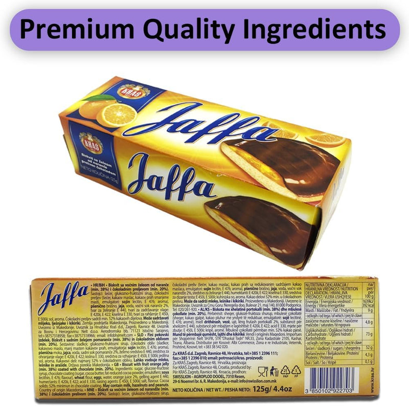 Load image into Gallery viewer, Jaffa Duo Orange Jelly &amp; Chocolate Covered Biscuits 250g Twin Pack - Rich Cocoa, Real Orange Juice, 52% Cocoa Coating Jaffa Cakes, Multiple Sizes 125g, and 250g (125 G, 24 PCS)
