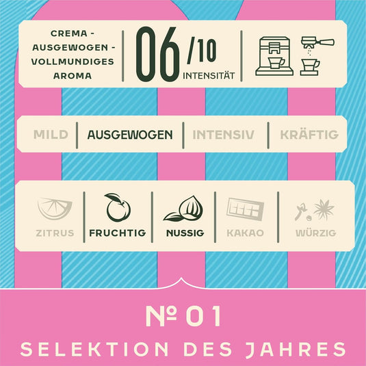 Jacobs Selektion des Jahres No. 1 – 1 kg Whole Bean Coffee – Balanced Medium Roast with Fruity & Citrus Notes