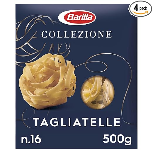 Barilla Durum Wheat Pasta Tagliatelle Collection - Pack of 4 (4 x 500 g)