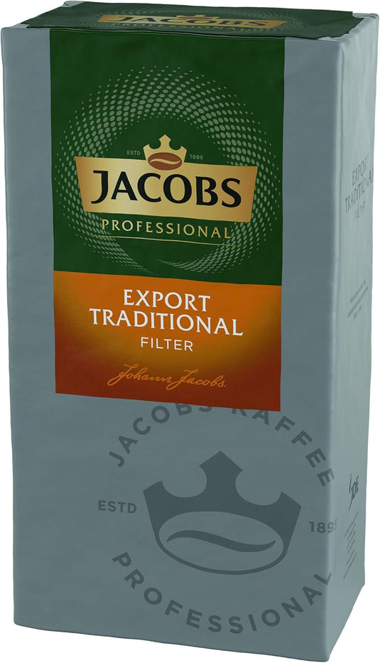 Jacobs Export Traditional Filter Ground Coffee 500 g – Rich Aromatic Blend, Balanced Flavor, Premium Filter Coffee