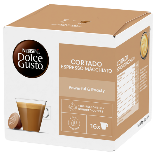 Cortado Espresso Macchiato DOLCE GUSTO 30CAPS. Powerful and roasty