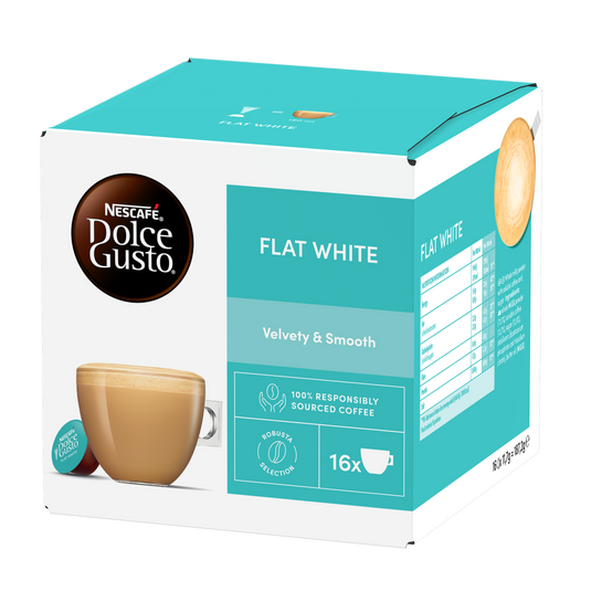 Flat White DOLCE GUSTO 16CAPS. Velvety and smooth