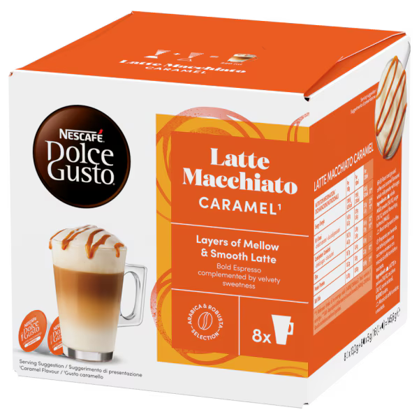 Load image into Gallery viewer, Caramel Latte Macchiato DOLCE GUSTO 16CAPS. Beautiful creamso
