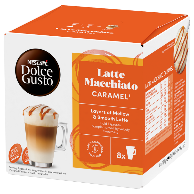 Load image into Gallery viewer, Caramel Latte Macchiato DOLCE GUSTO 16CAPS. Beautiful creamso

