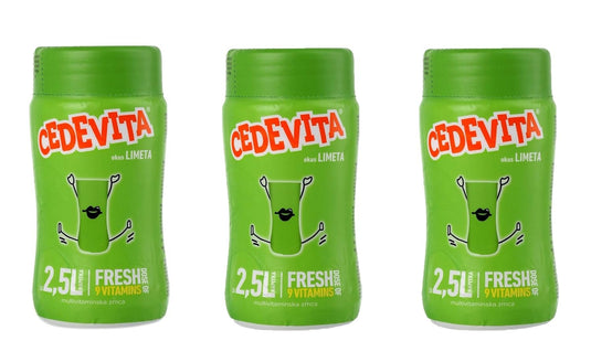 Cedevita (3 x Cedevita Lime Instant Mix 200g Power 2.5L)