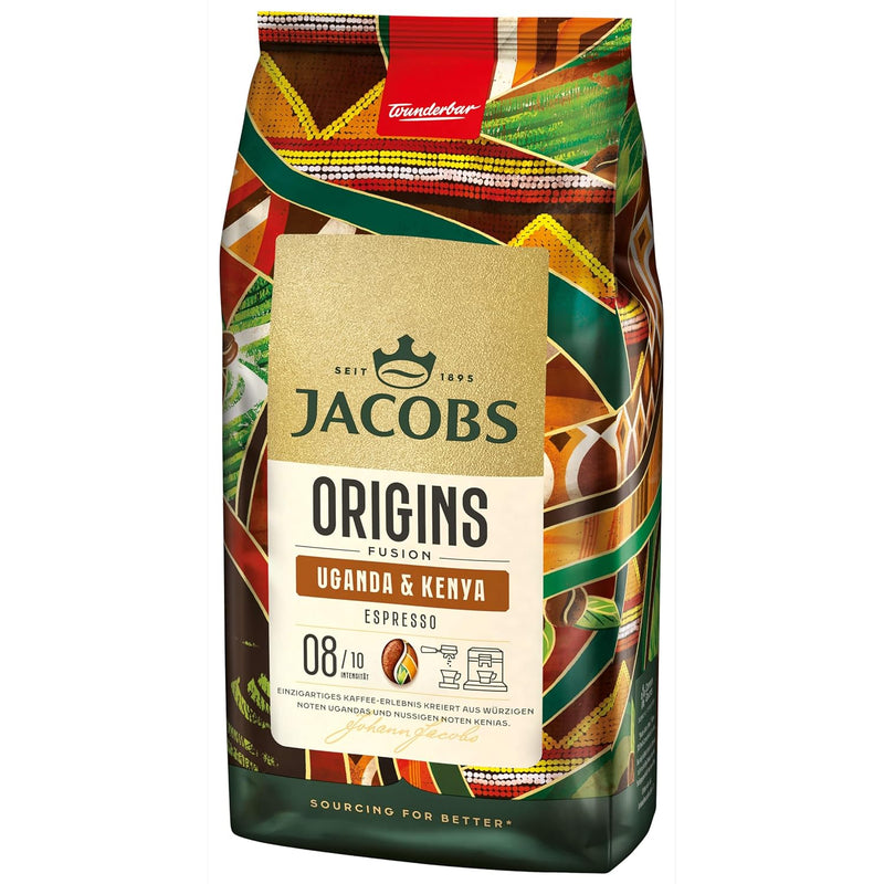 Load image into Gallery viewer, Jacobs Origins Uganda &amp; Kenya 1 kg – Whole Bean Coffee – African Blend with Spicy &amp; Fruity Notes, Medium Roast Beans
